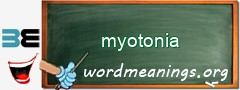 WordMeaning blackboard for myotonia
